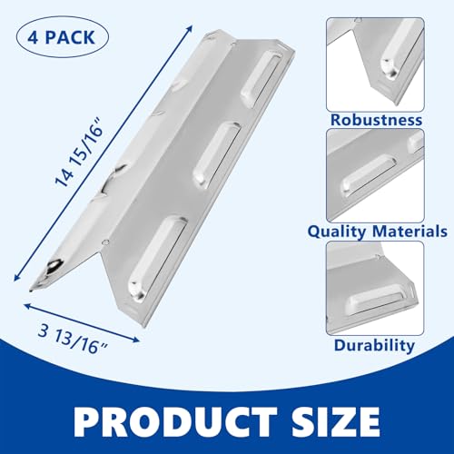 Image of SafBbcue Stainless Steel Heat Plate for Kenmore 146.34611410 146.23679310 146.46372610 146.34461410 146.23678310 146.29162310 146.23680310 146.30213510, Heavy Duty Heat Shield, Flame Tamer