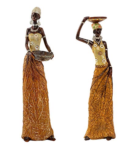 Geschenkestadl Große afrikanische Massai Frauen Figuren Afrika 35-40 cm (2...