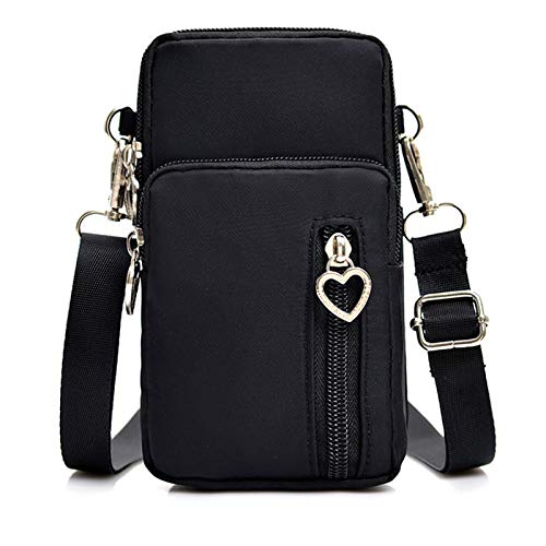 GKE Nefli Sports Arm Bag Running Wrist Bag Cute Universal Armbands Fashion Shoulder Bag Crossbody Bag Black