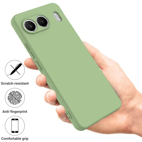 Image of DIZORO Microfiber Candy Compatible for Oneplus Nord 4 5G Smooth Touch Cushion Liquid Soft Silicone Gel Rubber Phone Cases Non-Slip Full Body Protective Shockproof Back Cover - Matcha Green
