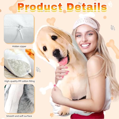 Personalisierte Haustier Kissen Hund Katze geformte Kissen-3D Duplex Druck Geformtes Fotokissen, für Wohnkultur Geburtstag Weihnachten Geschenk
