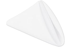 White Linen Napkins Set of 8