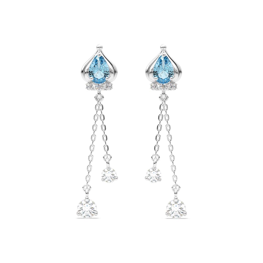 CLARA 925 Sterling Silver Elsa Solitaire Dangler Earrings | Platinum Plated, Swiss Zirconia | Gift for Women & Girls (B0D9CY5V2P) Amazon Price History, Amazon Price Tracker