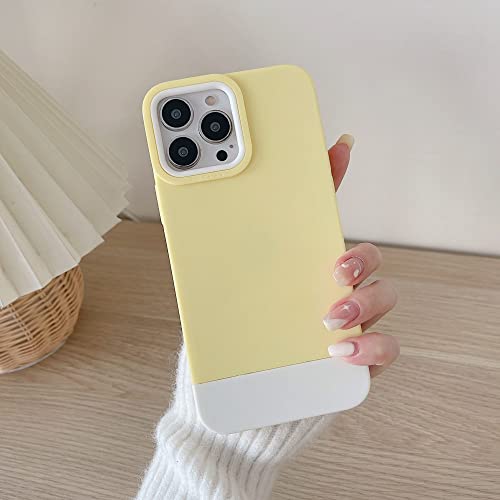 Coque 3IN1 Splicing iPhone 12 Pro rigide et souple mate jaune