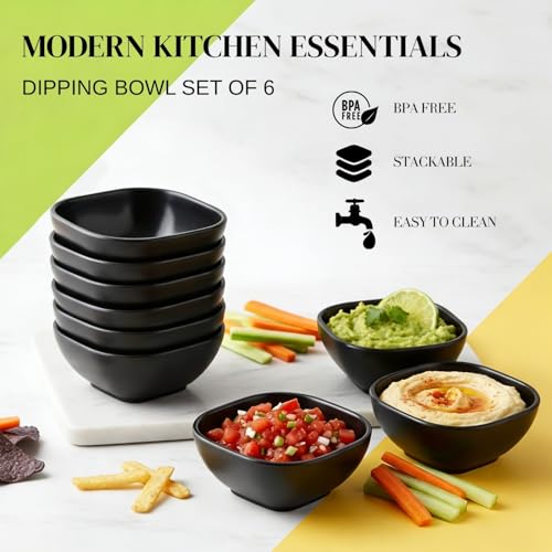 Wrova Dipping Sauce Cups 5oz, Dipping Bowls Wheat Straw Condiment Cups 6PCS - Image 4