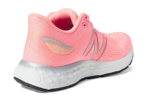 New Balance Tênis de corrida infantil unissex Fresh Foam X 880 V12 com cadarço, Toranja, prata metál