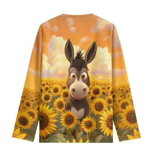 Image of Long Sleeve Shirts for Girls Winter Tops 3-16t Cartoon T Shirts for Fall Clothes