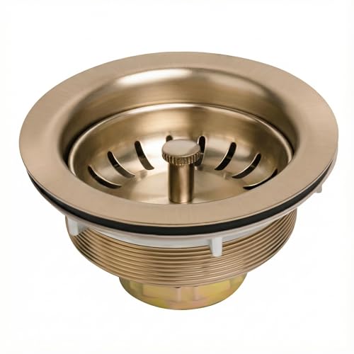 Garmaing Champagne Bronze Kitchen Sink Drain Fit 3.5 inch Standard Sink