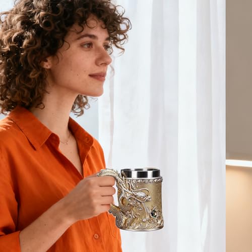 Tazas novedosas de dragón con relieve tradicional premium para bebidas 7