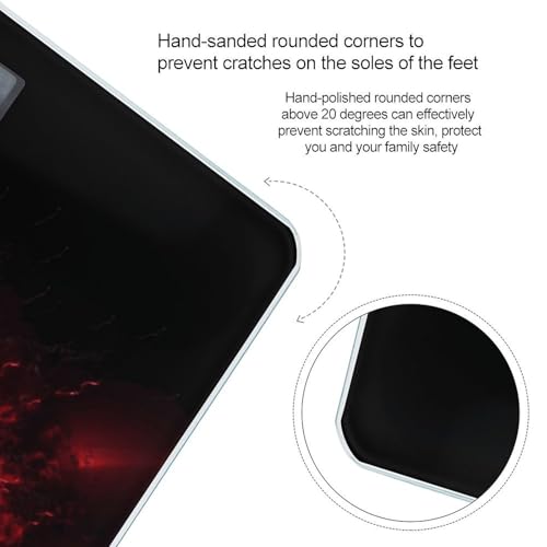 Báscula digital de baño con pantalla LCD y plataforma de vidrio templado miniatura 4