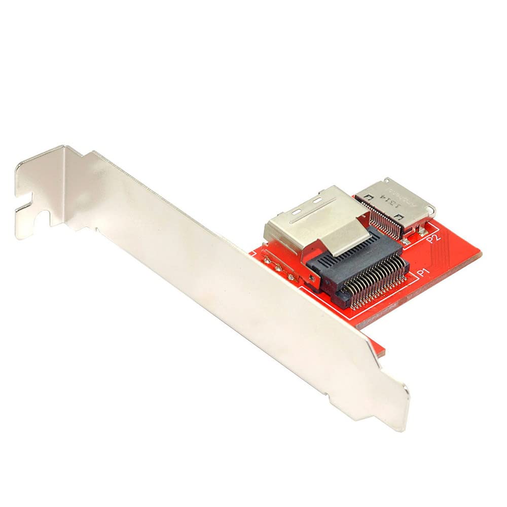 Xiwai PCI-Express 4.0 Mini SAS SFF-8087 to Oculink SFF-8611 SFF-8612 PCBA Female Adapter with Bracket