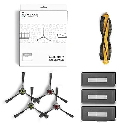 ECOVACS Original Accessory Kit for DEEBOT N10, Replacement Parts Spares 1 X Main Roller Brush, 4 X Side Brushes & 3 X EPA Filters Maintenance Set Pack (Not Compatible with Other Models) Visit the ECOVACS Store