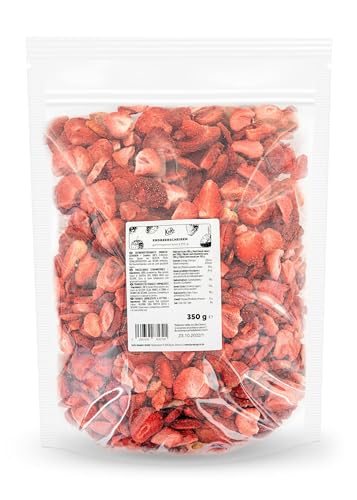 KoRo - Gefriergetrocknete Erdbeeren 2 x 350 g - Schonend getrocknete Trockenfrüchte - 100 % pflanzlich und naturbelassen