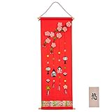 (Smileまーけっと) 雛人形 ひな人形 コンパクト ちりめん 吊るし雛 タペストリー 書家による手書き名前木札S(別送)つき