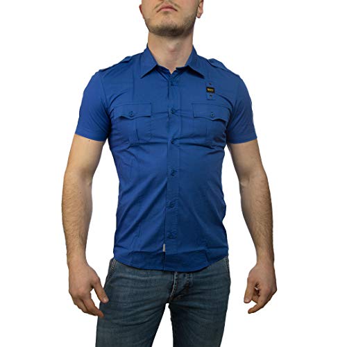  Blauer Camicia Police Cobalto S