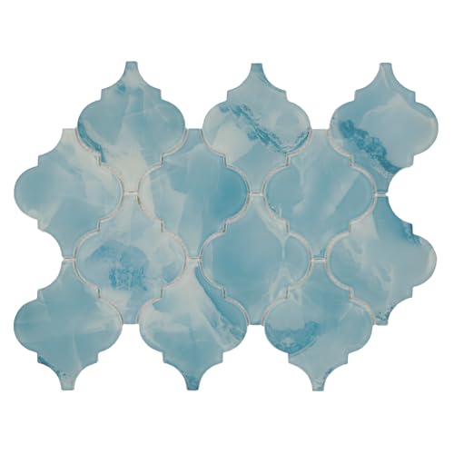 5 Sheets Arabesque Porcelain Tile for Kitchen Backsplash