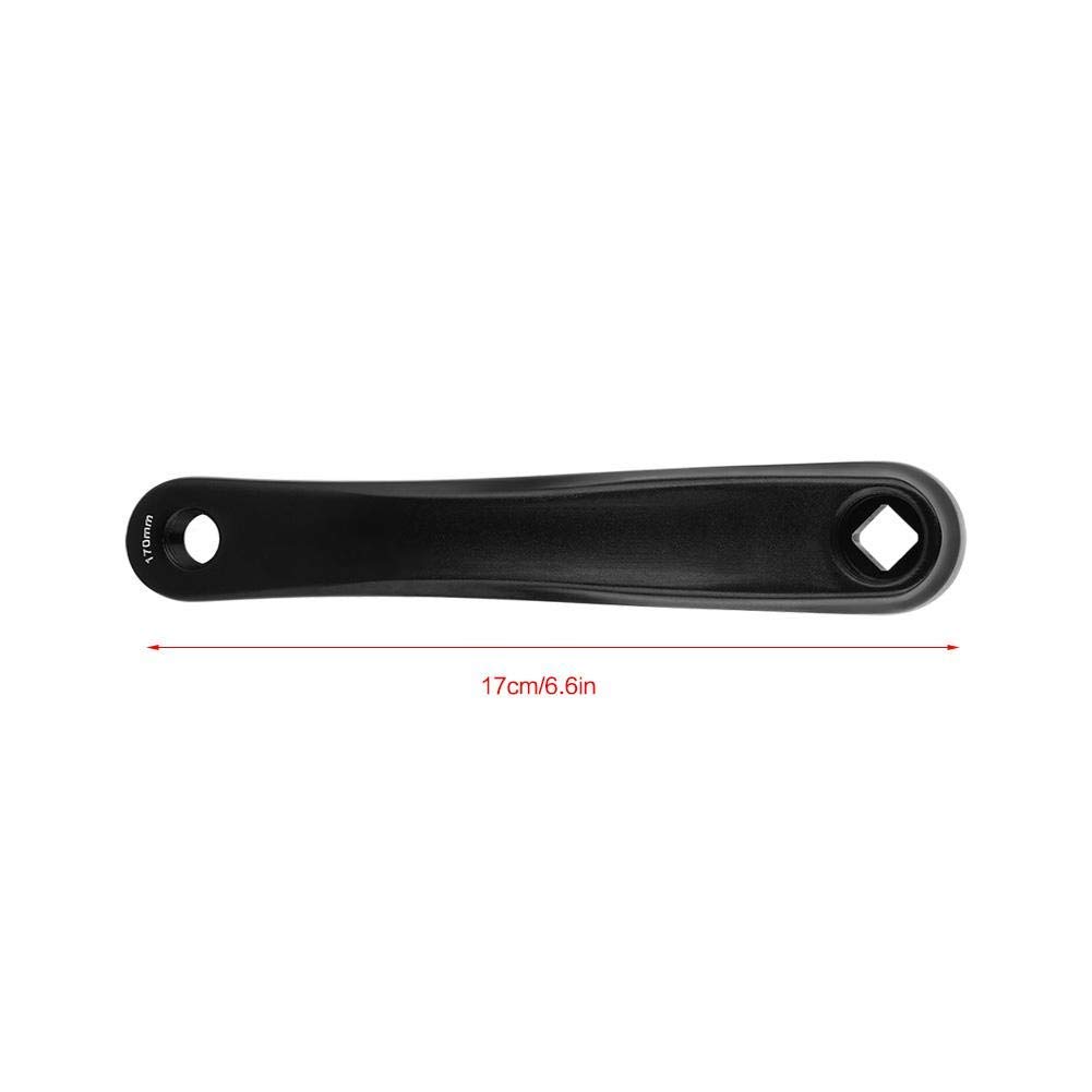Alomejor Ramię korby rowerowej 170 mm ze stopu aluminium lewa ręka korba korba pojedynczy bieg do roweru górskiego