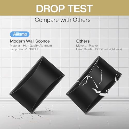 Image of Black Modern LED Wall Sconce Hardwired Indoor Wall Lights Set of 2 Up and Down Wall Mount Light for Living Room Bedroom Hallway Corridor Conservatory 6000K Cold White(with G9 Bulbs)