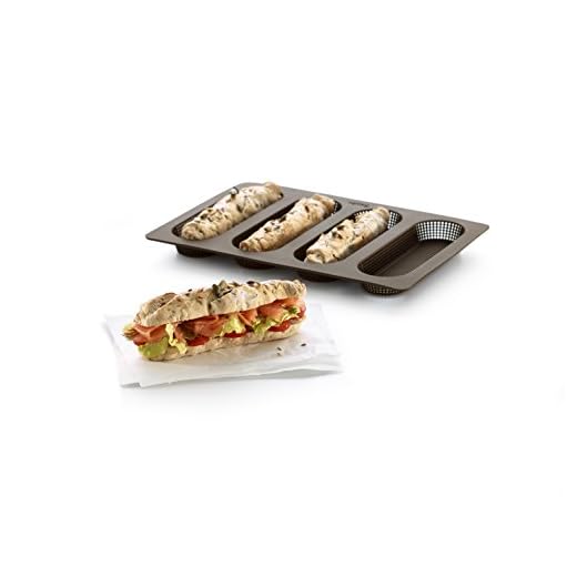 Lékué Molde de Silicona para baguettes, Marrón