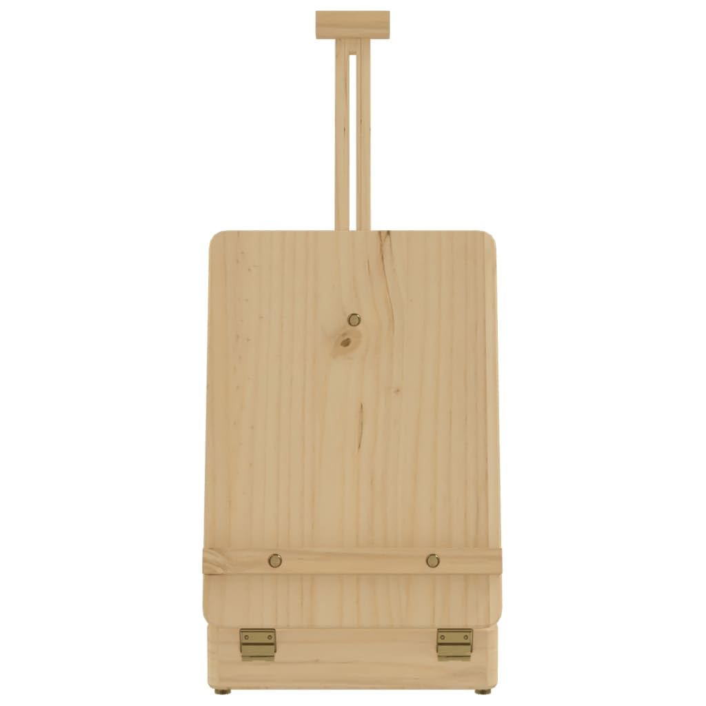 Caballete de mesa de madera maciza de pino, 27 x 43 x 68 cm, altura regulable y plegable, para lienzo de hasta 54,5 cm, con espacio de almacenamiento para pintar, dibujar, taller, escuela