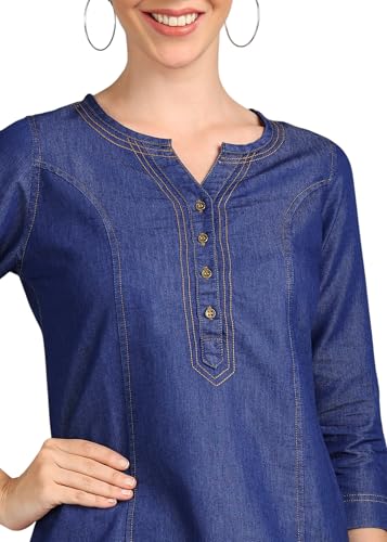 Image of Women Stylish Modren Denim Casual Kurti