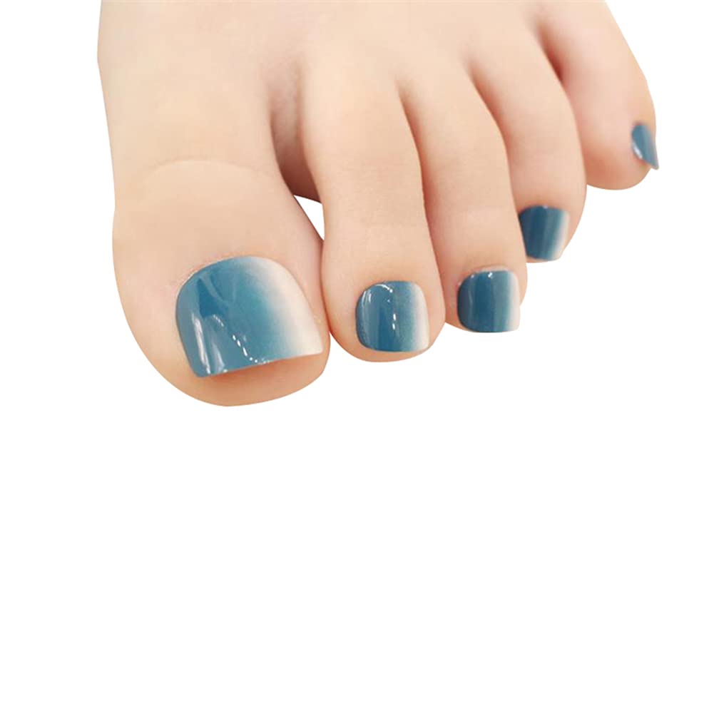 Amazon.com : 24pcs Short Fake Toenails with Glue Artificial Toenails Full  Cover Fake Nails for Toes Women and Girls Pedicure Acrylic Press on Toenails  : Beauty & Personal Care