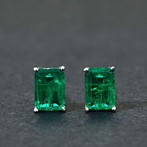 Boucles d'oreilles émeraude femme pour anniversaire et Noël