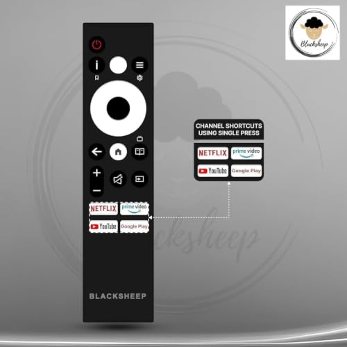 Image of BLACKSHEEP Compatible with Thomson Google Tv Remote Phoenix Series Original Model 50OPMAXGT9020 55OPMAXGT9030 65OPMAX9033 43OPMAX9099 50OPMAX9077 55OPMAX9055 Suitable 43 50 55 65 75 Inch