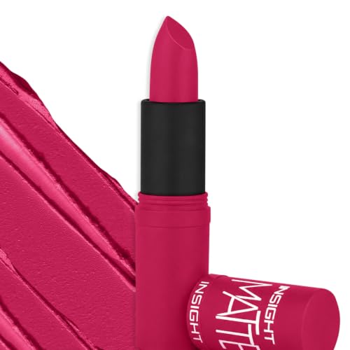 Image of INSIGHT Matte Lipstick | Soft Matte Finish | Highly Pigmented Formula | Ultra Creamy | Intense Color Payoff | Fade-Proof Lipstick | PINK CURVE-4.2g