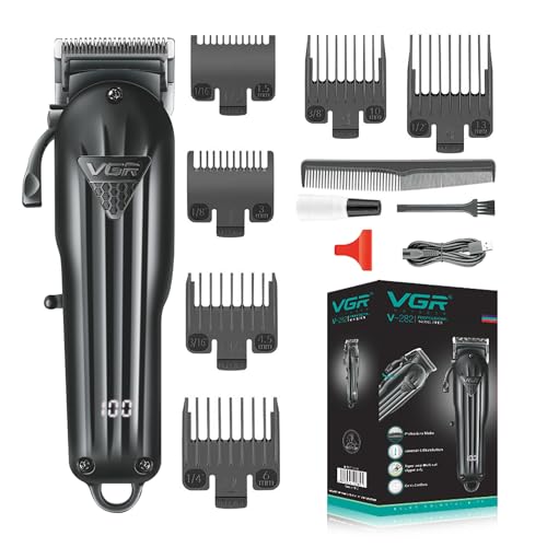 Cortacésped inalámbrico para hombre VGR y kit de corte de pelo con USB-C