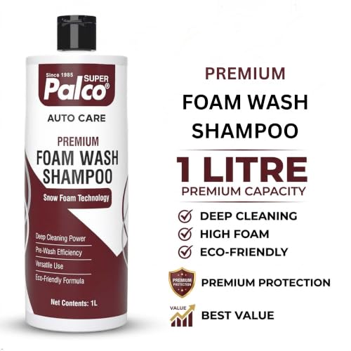 Image of PALCO Premium Foam Wash Car Shampoo 1L, pH Neutral Shampoo (Pack-2)