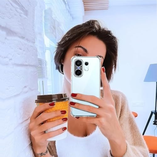 Image of Lustree Compatible with vivo X200 FE 5G Back Cover| Clear + TPU Case with 4 Corner Air Cushion Protection & Camera Protection | Slim& Stylus Cover for vivo X200 FE 5G