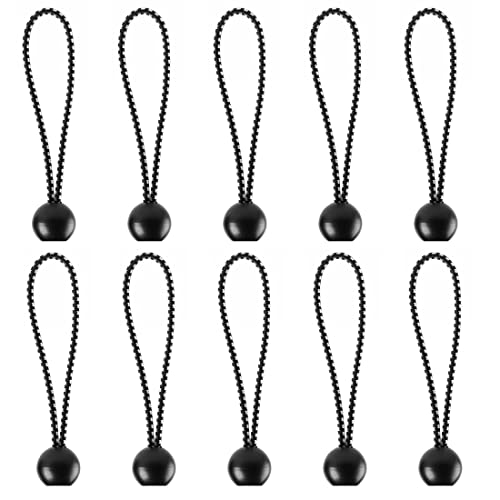 10 Piezas Tensores Elasticos, Tensor Bola, Tensores Profesionales con Bola, Tensor de Goma, Tensores Elasticos con Bola, Tiendas de Campaña, Elásticas, Para Acampar, Banner, Lonas, Cortinas de Jardín