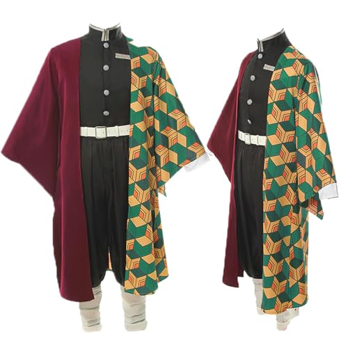 CR ROLECOS Giyuu Tomioka Cosplay Outfit Giyuu Cosplay Costume Mens Anime Robe Kimono Uniform Halloween 3XL - Image 3