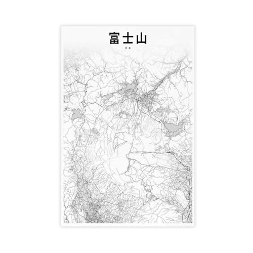 Poster toile Japon Mont Fuji décoration murale salon et chambre coucher 60x90