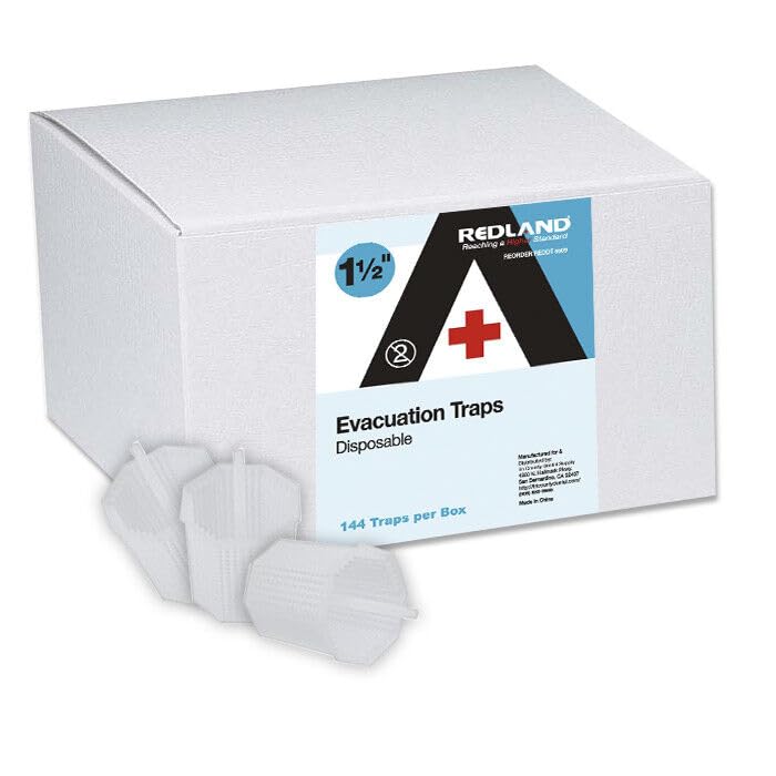 Evacuation Traps Disposable 1-1/2” Diameter 144 Pcs/Box