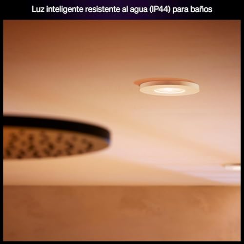 Foco empotrable Philips Hue White Ambiance Adore, control por app para techos de baño 4