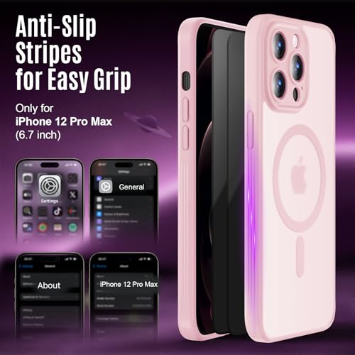 Image of Symcele Designed for iPhone 12 Pro Max Case, Compatible with MagSafe Pink