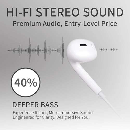 Image of Wired Headphones for iPhone Ear buds with Lightning Connector (Built-in Microphone & Volume Control) Earbuds Compatible for iPhone 14 /14 Pro /14 Plus /13 /12 /11 /XR /XS /X /8 /7【Official Certified Earphones】