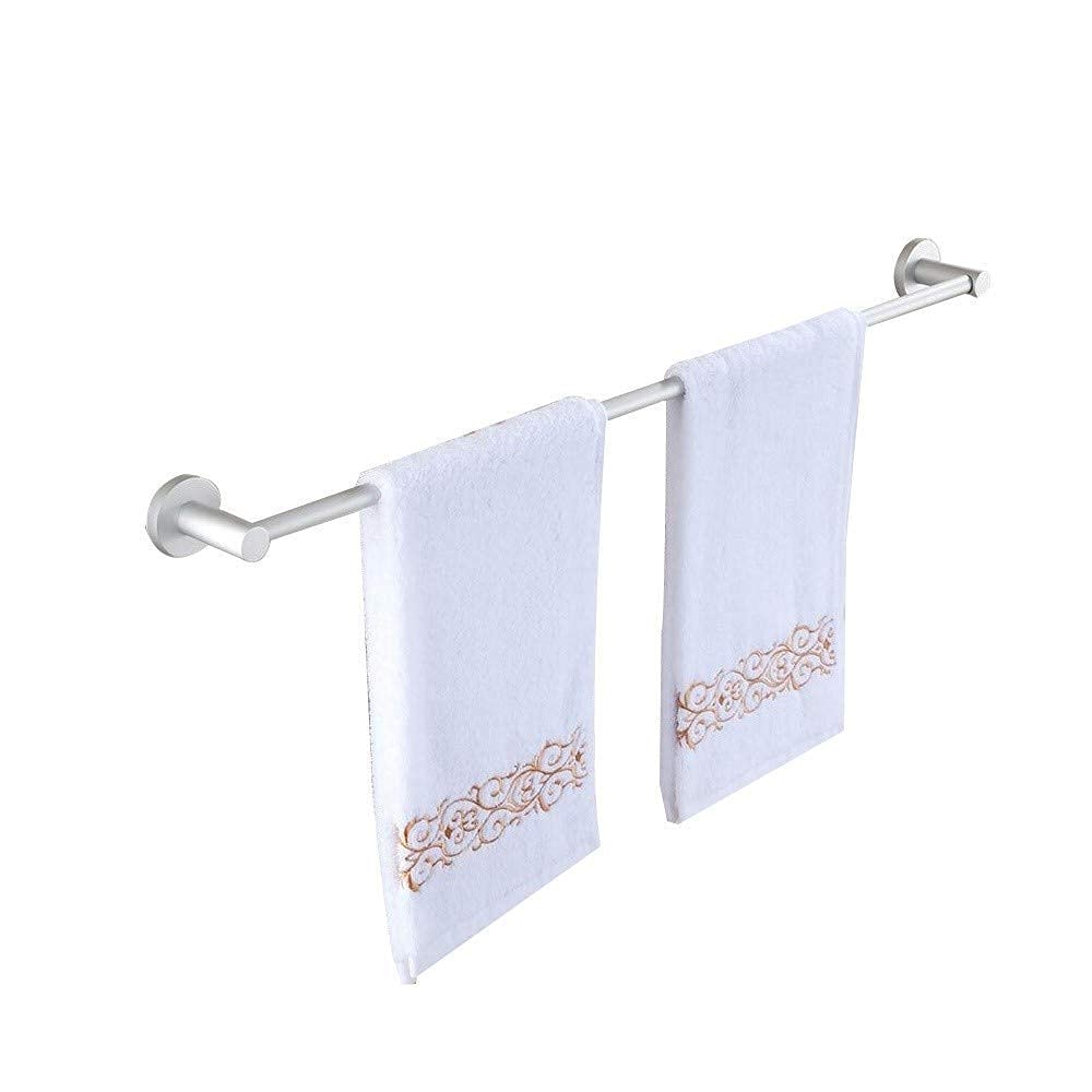Porte-serviettes salle de bain blanc mural 50cm tour cintre support