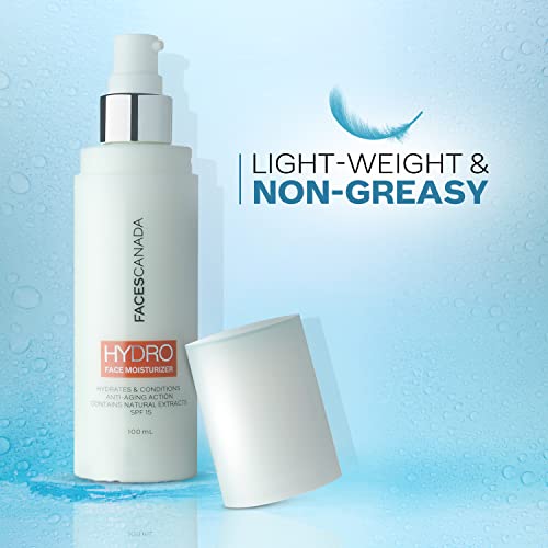 FACES CANADA Hydro Face Moisturiser, 100ml | Naturally Hydrating Moisturiser With SPF 15 | Anti Ageing | For Dry & Sensitive Skin | Evens Skin Tone... - Image 4