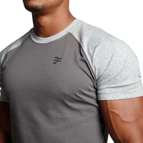 Image of Casual Short Sleeve Crew Neck Classic Wicking Breathable Fitness Muscle Athletic T Shirts Mens