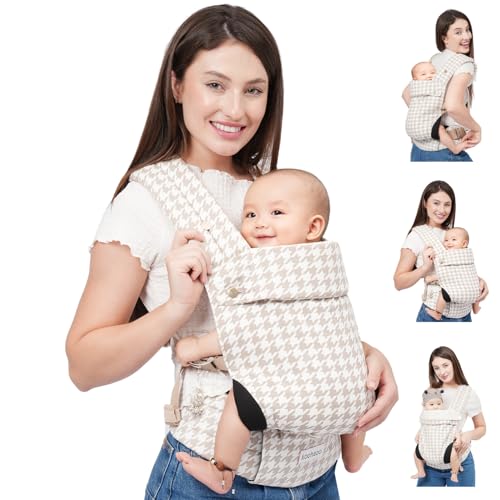 Baby Carrier Newborn to Toddler, Ergonomic, Cozy and Lightweight Baby Toddler Carrier, Premium Soft Cotton Breathable Infant Carrier Baby Gift with Head Support, 3 Carry Positions (3-36 Months