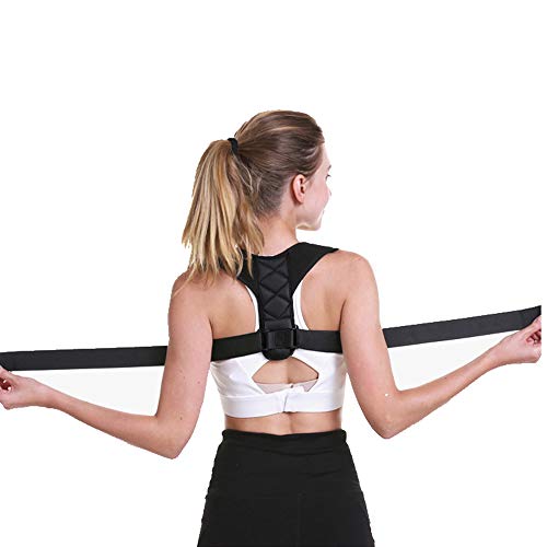 mewmewcat Corretor de postura de cinta traseira para homens e mulheres - Suporte de postura de cinta