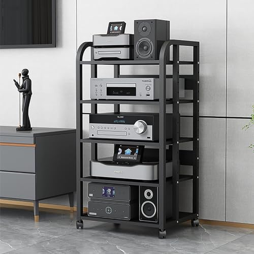 Gabinete de componentes de audio de 5 niveles para optimizar el espacio de tu torre de sonido
