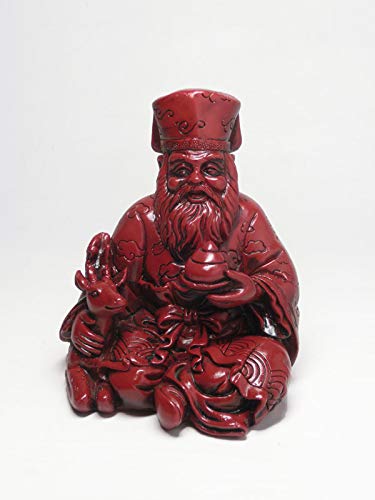 Amazon | 金運 上昇願い好運呼び込む 寿山石 寿老人像 (高さ約11.3cm