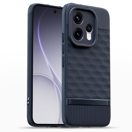 Image of Pikkme Back Cover for Oppo Reno 15 5G Camera Protection 3D Hexa Cube Design Silicone Protective Bumper Case (Blue)