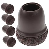 iplusmile 24 Piezas Protectores para Patas de Sillas y Mesas Fundas de Silicona Marrón Pequeñas para Muebles Cubiertas Antirrayaduras Silenciosas y Resistentes para Proteger Suelos