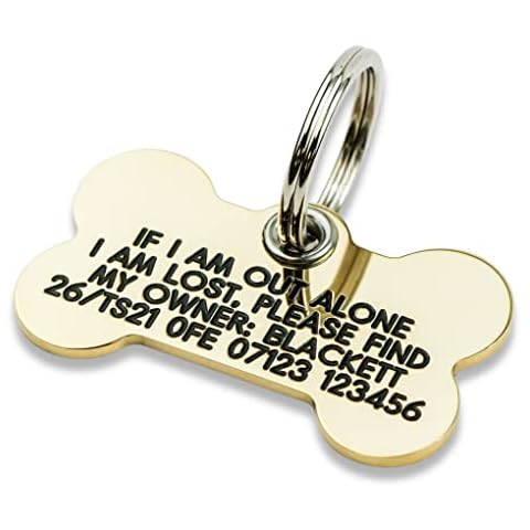 Engraving Studios Deeply Engraved Brass Dog Tag Cover