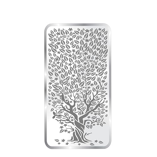 Image of RSW 999 Purity Silver Bar with BIS Hallmark - Available in 10gm, 20gm, 50gm, 100gm, 250gm, 500gm, 1kg | Precious Banyan Tree Design Fine Silver Coin